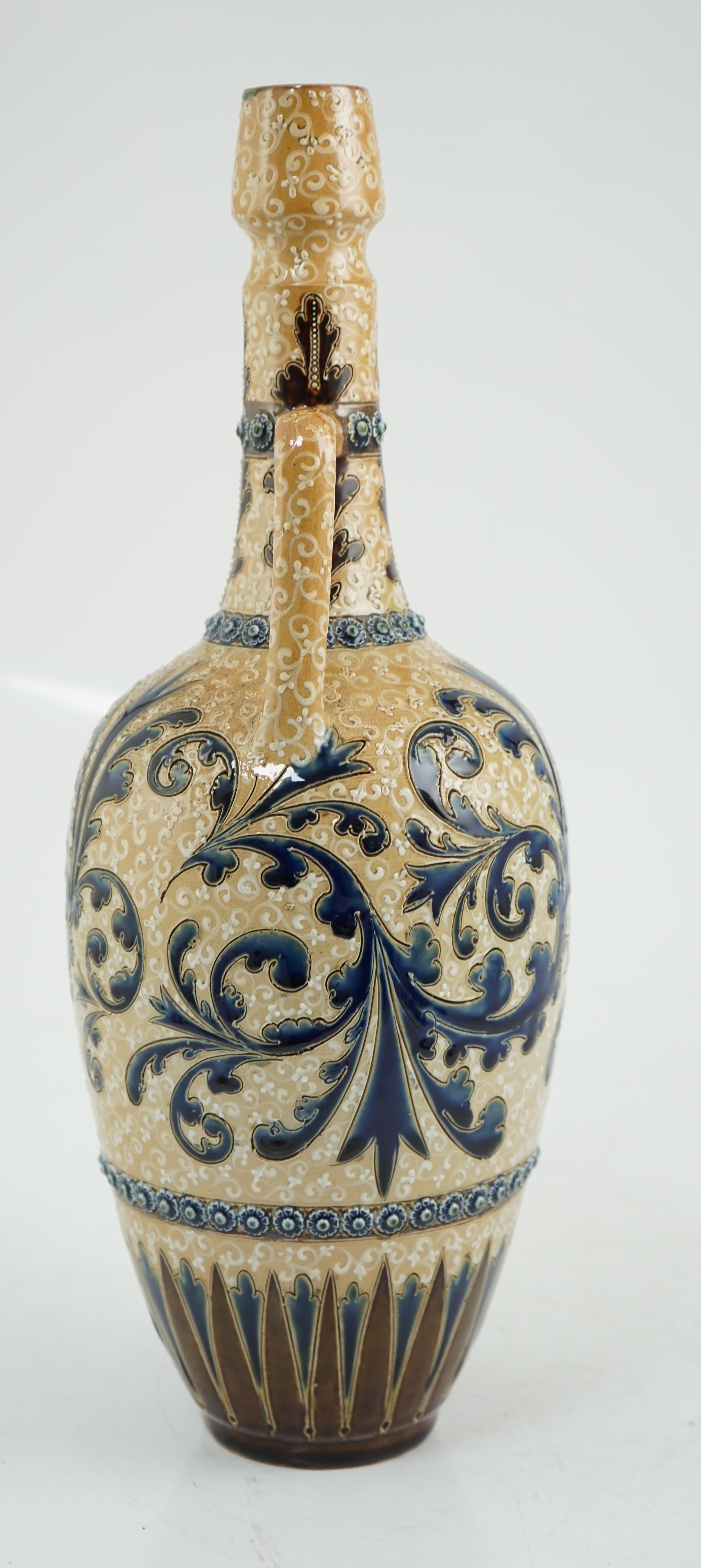 George Tinworth for Doulton Lambeth, a large stoneware vase